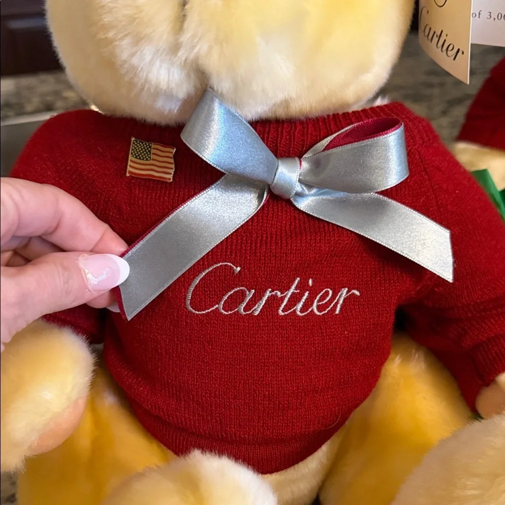 Cartier Cosette Teddy Bear with Red Sweater and Blue Bow #492 of 3000 - Picture 8 of 12